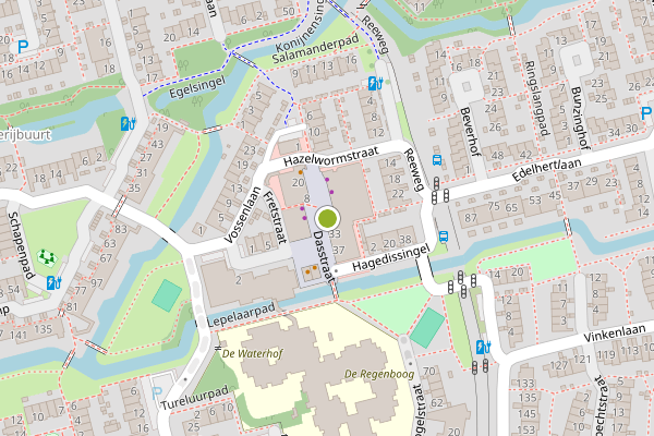 Ambulance-melding op Dasstraat, Delft op 11 juli, kaart-overzicht