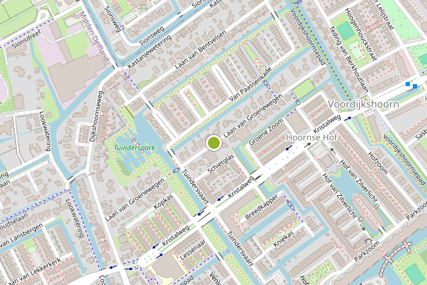 Ambulance-melding op Laan van Groenewegen, Delft op 11 juli, kaart-overzicht