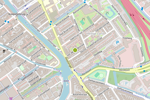 Ambulance-melding op Van der Madestraat, Delft op 9 mei, kaart-overzicht