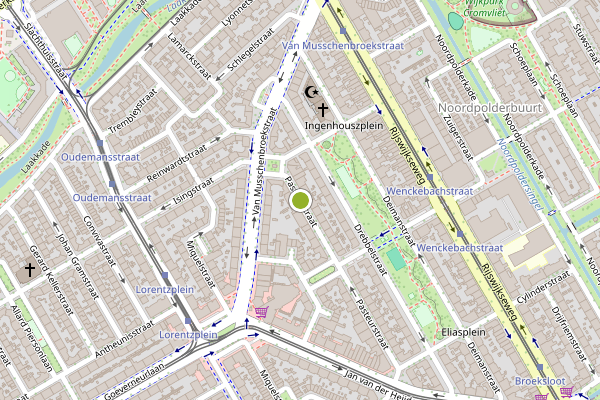 Ambulance-melding op Pasteurstraat, Den Haag op 9 mei, kaart-overzicht
