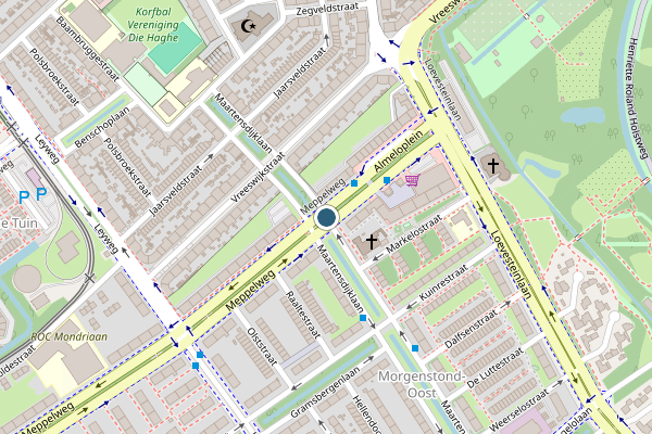 Politie-melding op Maartensdijklaan, Den Haag op 12 juli, kaart-overzicht