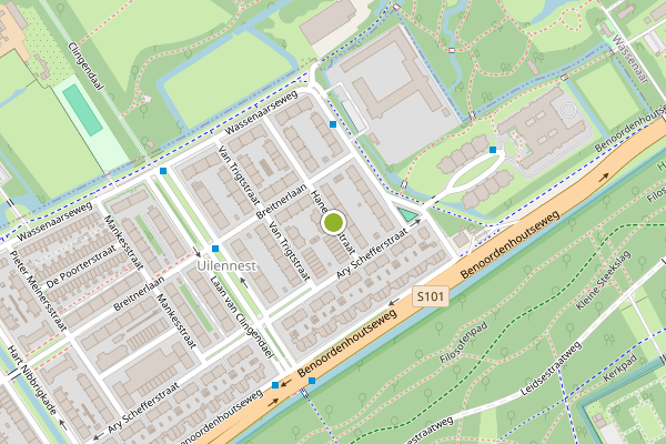 Ambulance-melding op Hanedoesstraat, Den Haag op 12 juli, kaart-overzicht