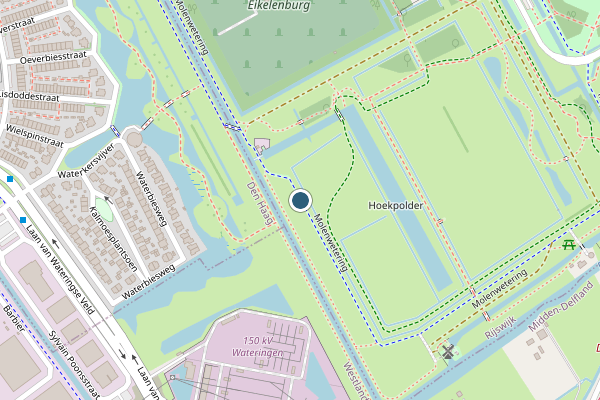 Politie-melding op Molenwetering, Rijswijk op 11 juli, kaart-overzicht