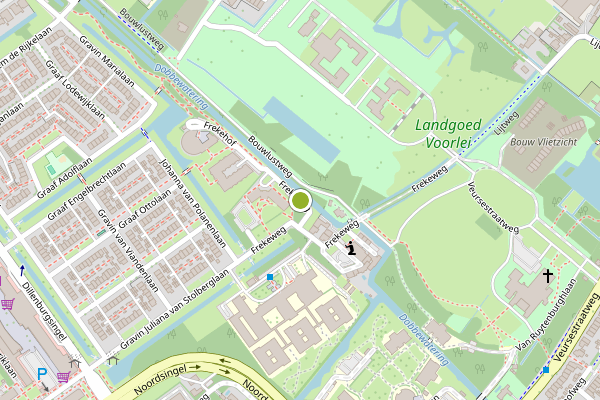 Ambulance-melding op Frekeweg, Leidschendam op 12 juli, kaart-overzicht