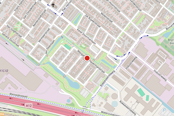 Brandweer-melding op Margaretha Havermanstraat, Zoetermeer op 12 juli, kaart-overzicht