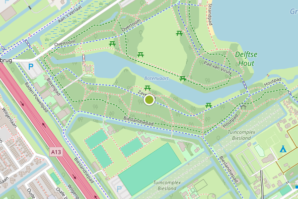 Ambulance-melding op Zavelpad, Delft op 9 mei, kaart-overzicht