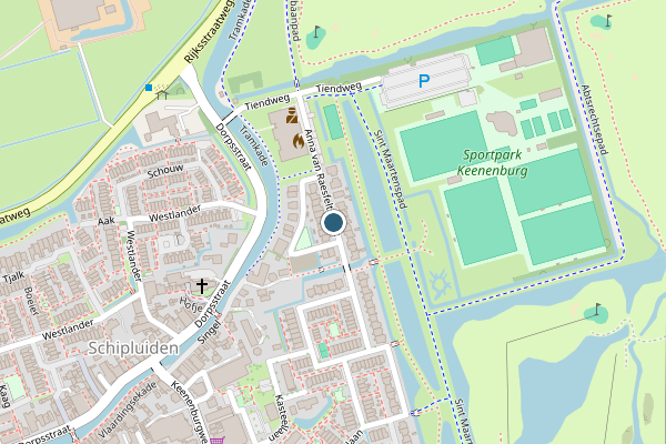 Politie-melding op Anna van Raesfeltstraat, Schipluiden op 12 juli, kaart-overzicht