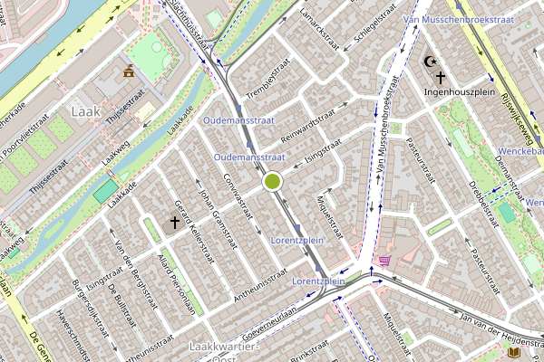Ambulance-melding op Oudemansstraat, Den Haag op 9 mei, kaart-overzicht