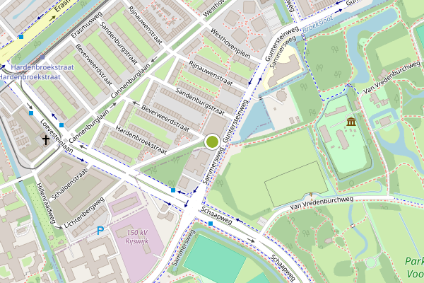 Ambulance-melding op Beverweerdstraat, Den Haag op 9 mei, kaart-overzicht