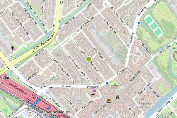 Ambulance-melding op Laan van Heldenburg, Voorburg op 12 juli, kaart-overzicht