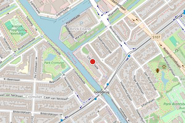 Brandweer-melding op Corbulokade, Voorburg op 12 juli, kaart-overzicht