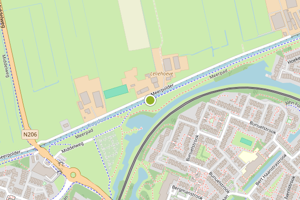 Ambulance-melding op Meerpad, Zoetermeer op 12 juli, kaart-overzicht
