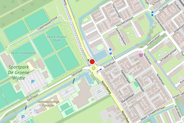 Brandweer-melding op Noordweg, Pijnacker op 12 juli, kaart-overzicht