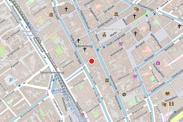 Ambulance + Brandweer samen ter plaatse op Peperstraat, Delft op 12 juli, kaart-overzicht nieuws-bericht