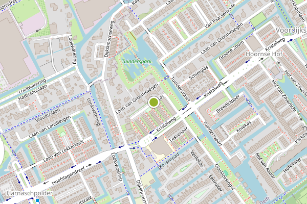Ambulance-melding op Kopkas, Delft op 12 juli, kaart-overzicht