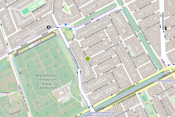 Ambulance-melding op Rabarberstraat, Den Haag op 13 juli, kaart-overzicht