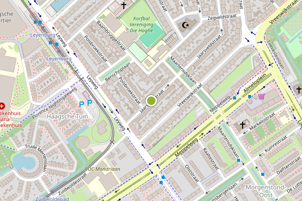 Ambulance-melding op Jaarsveldstraat, Den Haag op 13 juli, kaart-overzicht