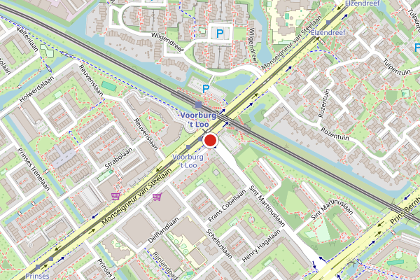 Brandweer-melding op Sint Martinuslaan, Voorburg op 13 juli, kaart-overzicht