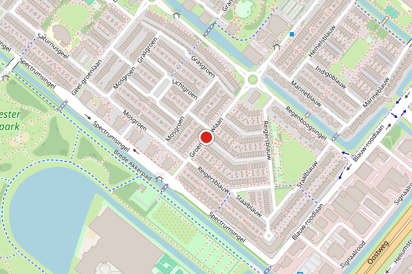 Brandweer-melding op Groen-blauwlaan, Zoetermeer op 13 juli, kaart-overzicht
