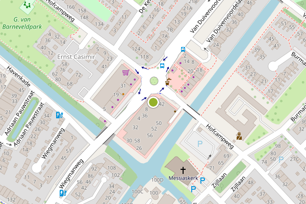 Ambulance-melding op Stadhoudersplein, Wassenaar op 13 juli, kaart-overzicht