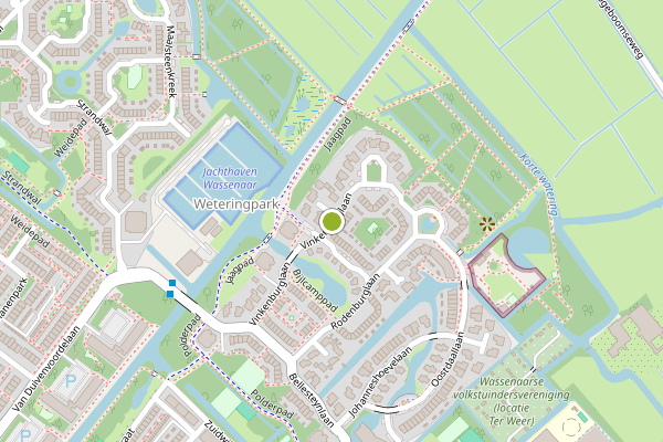 Ambulance-melding op Vinkenburglaan, Wassenaar op 13 juli, kaart-overzicht