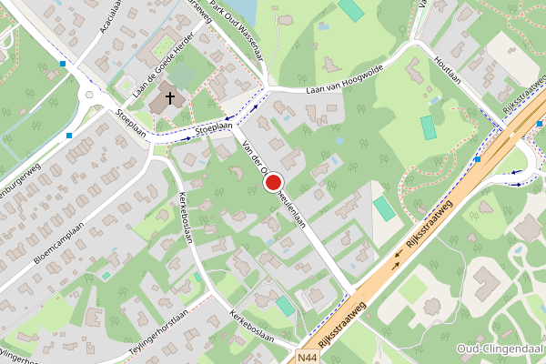 Brandweer-melding op Van der Oudermeulenlaan, Wassenaar op 12 juli, kaart-overzicht