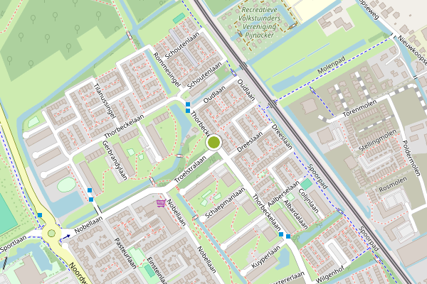 Ambulance-melding op Thorbeckelaan, Pijnacker op 13 juli, kaart-overzicht