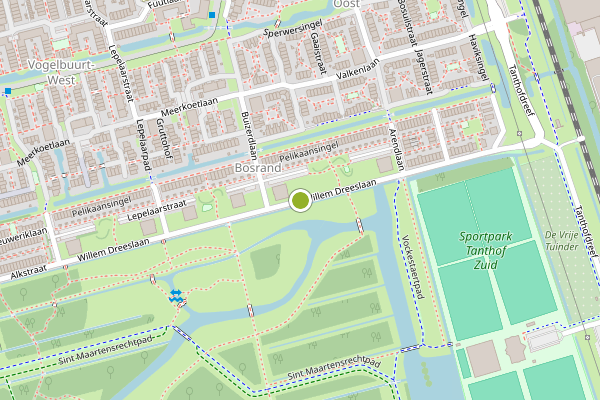 Ambulance-melding op Willem Dreeslaan, Delft op 13 juli, kaart-overzicht