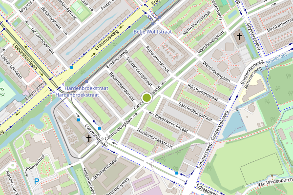 Ambulance-melding op Cannenburglaan, Den Haag op 14 juli, kaart-overzicht