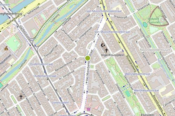 Ambulance-melding op Van Musschenbroekstraat, Den Haag op 14 juli, kaart-overzicht