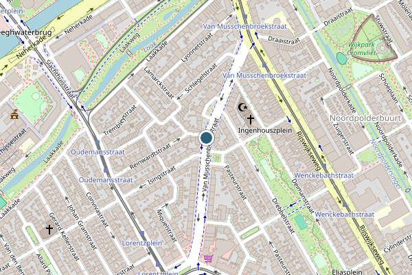 Politie-melding op Van Musschenbroekstraat, Den Haag op 14 juli, kaart-overzicht