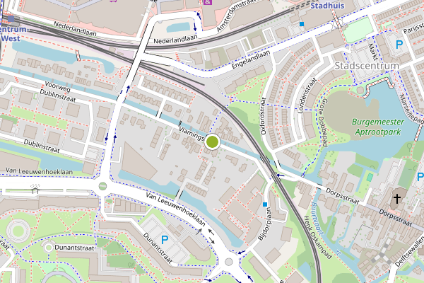 Ambulance-melding op Vlamingstraat, Zoetermeer op 14 juli, kaart-overzicht