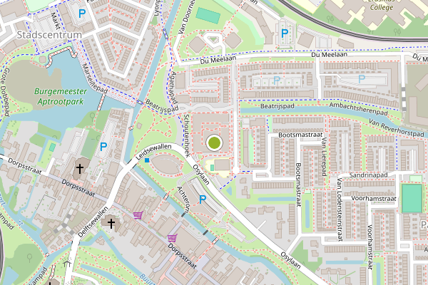 Ambulance-melding op Schoutenhoek, Zoetermeer op 14 juli, kaart-overzicht