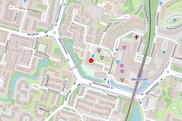 Brandweer-melding op Vrouwenhuiswaard, Zoetermeer op 14 juli, kaart-overzicht
