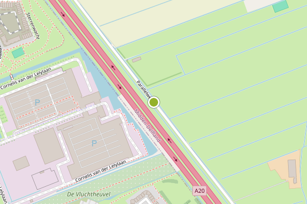Ambulance-melding op Parallelweg, Maasland op 26 april, kaart-overzicht