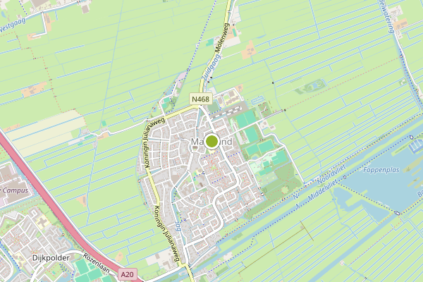 Ambulance-melding op Schildtale, Maasland op 26 april, kaart-overzicht