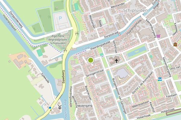 Ambulance-melding op Lijsterbesstraat, Schipluiden op 1 mei, kaart-overzicht