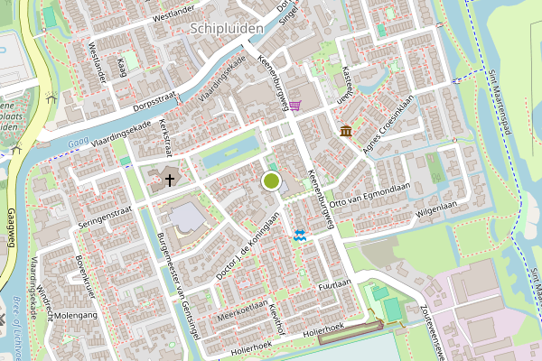 Ambulance-melding op Sint Maartensregtplein, Schipluiden op 28 april, kaart-overzicht