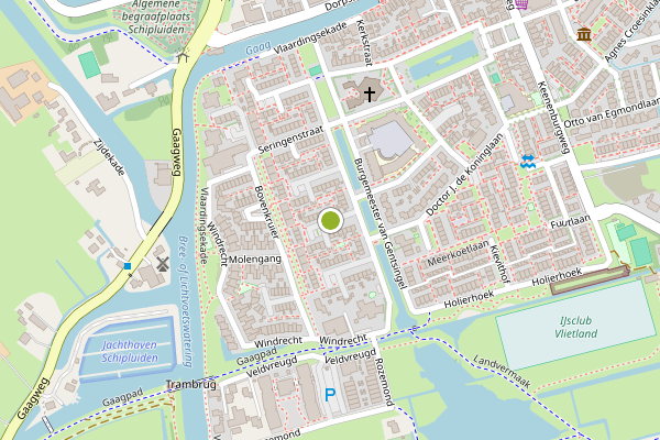Ambulance-melding op Goudenregenstraat, Schipluiden op 27 april, kaart-overzicht