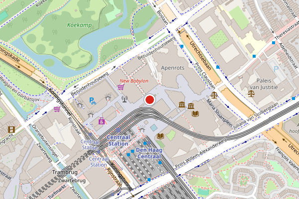 Brandweer-melding op Anna van Buerenplein, Den Haag op 14 juli, kaart-overzicht