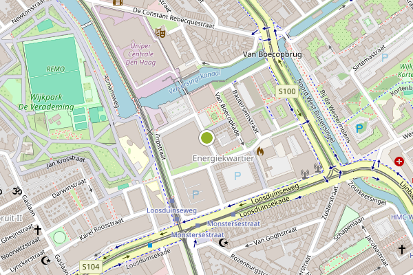 Ambulance-melding op Esperantostraat, Den Haag op 14 juli, kaart-overzicht
