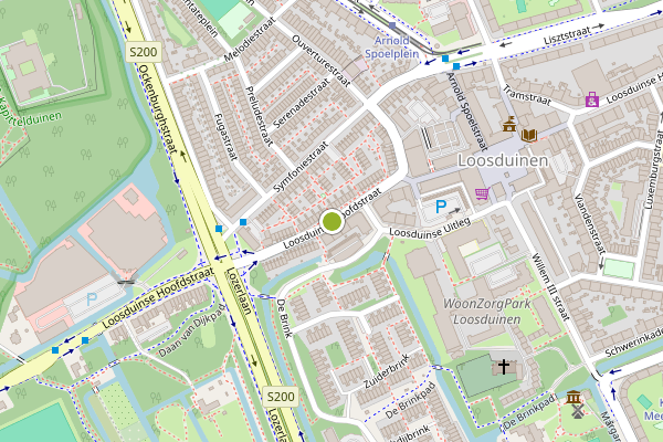Ambulance-melding op Loosduinse Hoofdstraat, Den Haag op 14 juli, kaart-overzicht