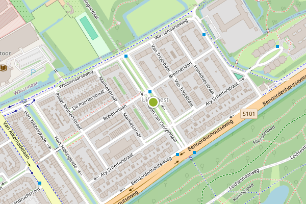 Ambulance-melding op Laan van Clingendael, Den Haag op 14 juli, kaart-overzicht