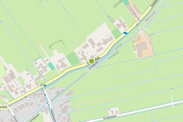 Ambulance-melding op Oostgaag, Maasland op 15 juli, kaart-overzicht