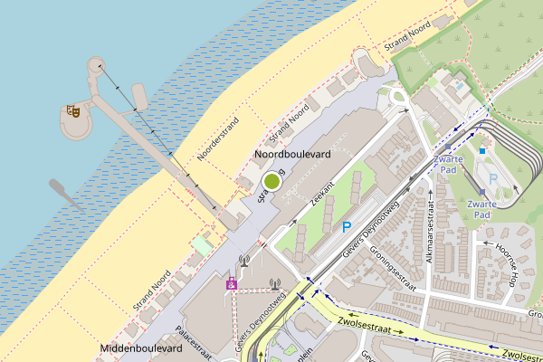 Ambulance-melding op Strandweg, Den Haag op 9 mei, kaart-overzicht