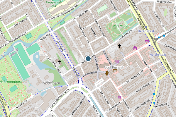 Politie-melding op Schoolstraat, Rijswijk op 15 juli, kaart-overzicht
