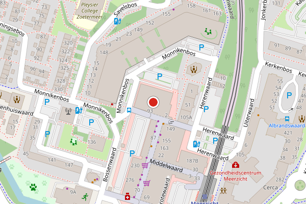 Brandweer-melding op Middelwaard, Zoetermeer op 15 juli, kaart-overzicht