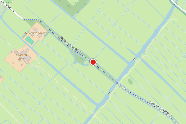 Brandweer-melding op Horst en Voordelaan, Wassenaar op 15 juli, kaart-overzicht