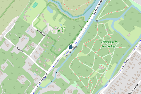 Politie-melding op Jagerslaan (zuid), Wassenaar op 14 juli, kaart-overzicht
