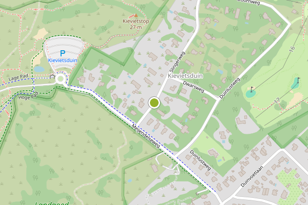 Ambulance-melding op Slingerweg, Wassenaar op 14 juli, kaart-overzicht